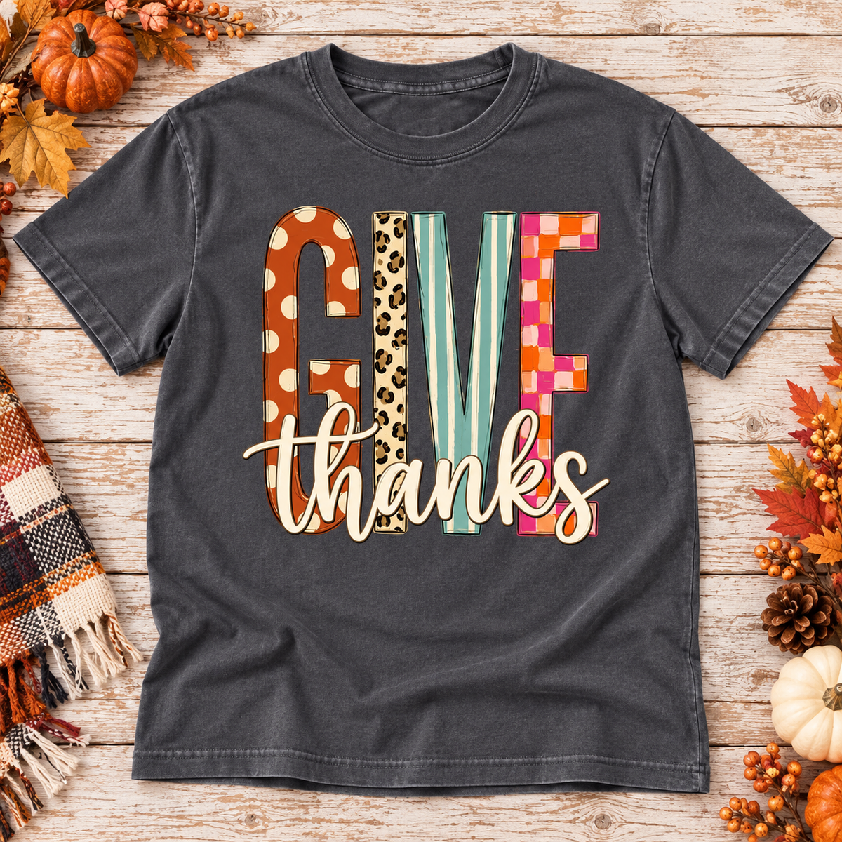 Give Thanks — Colorful Typography