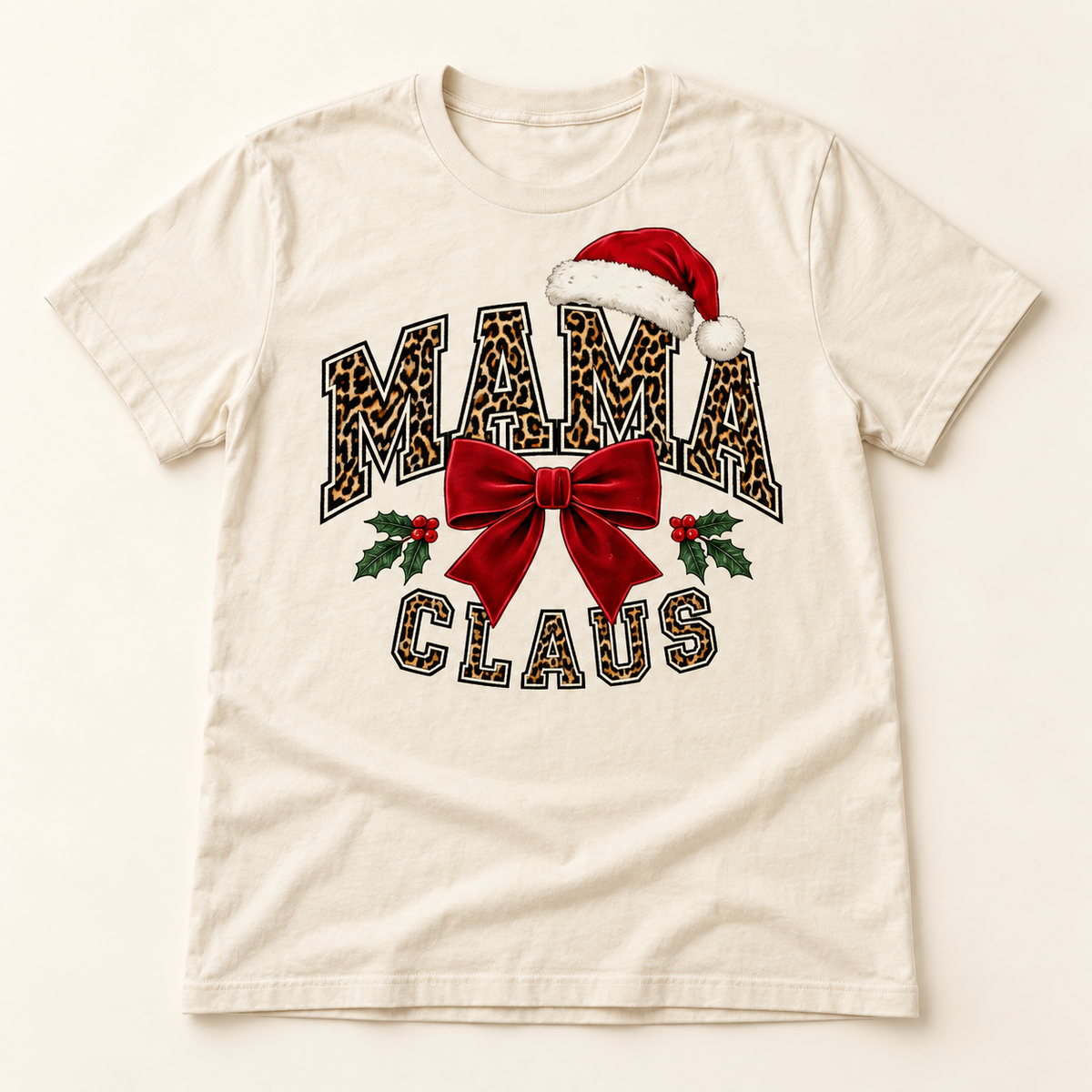 Mama Claus – Ivory full tee mockup