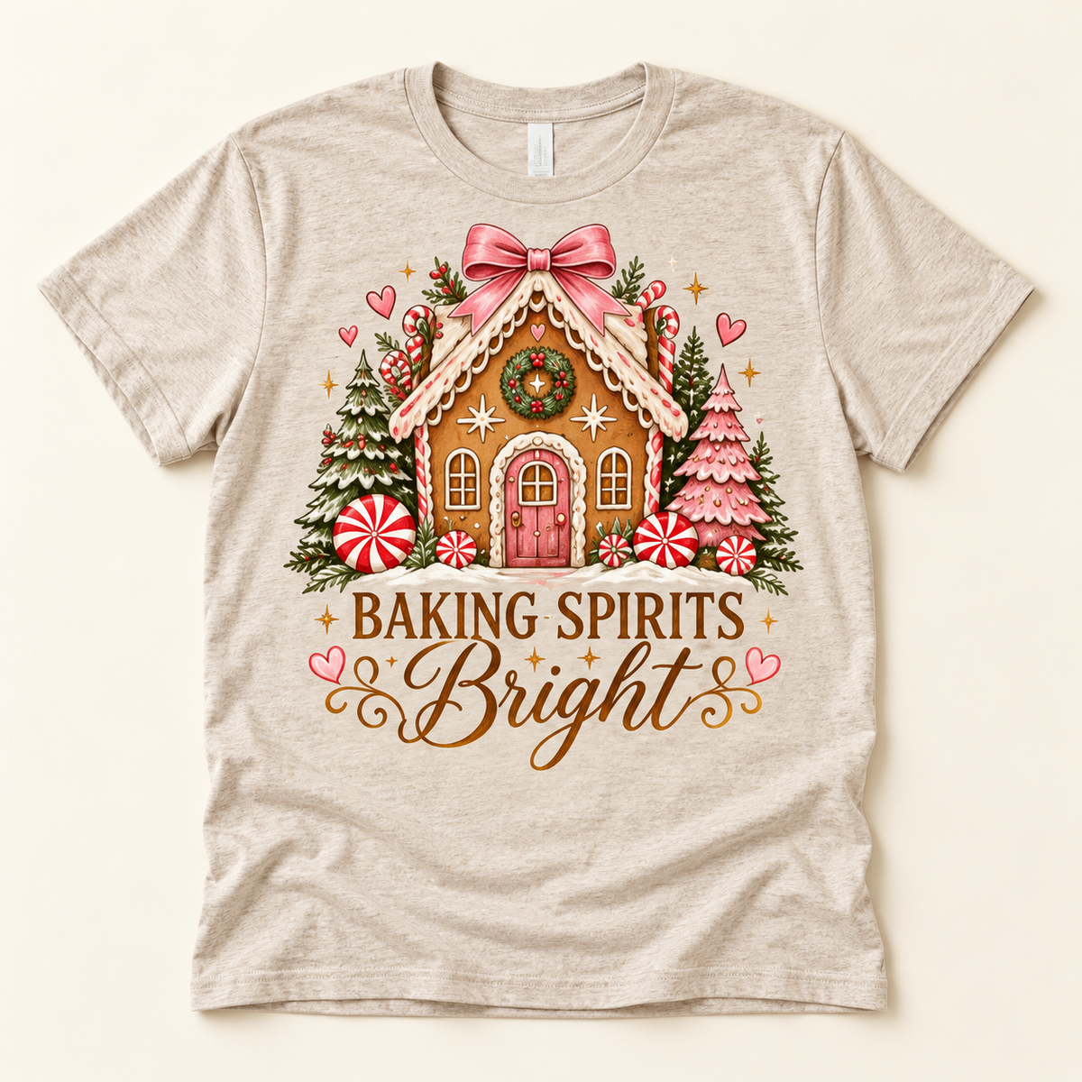 Baking Spirits Bright – Oatmeal full tee mockup