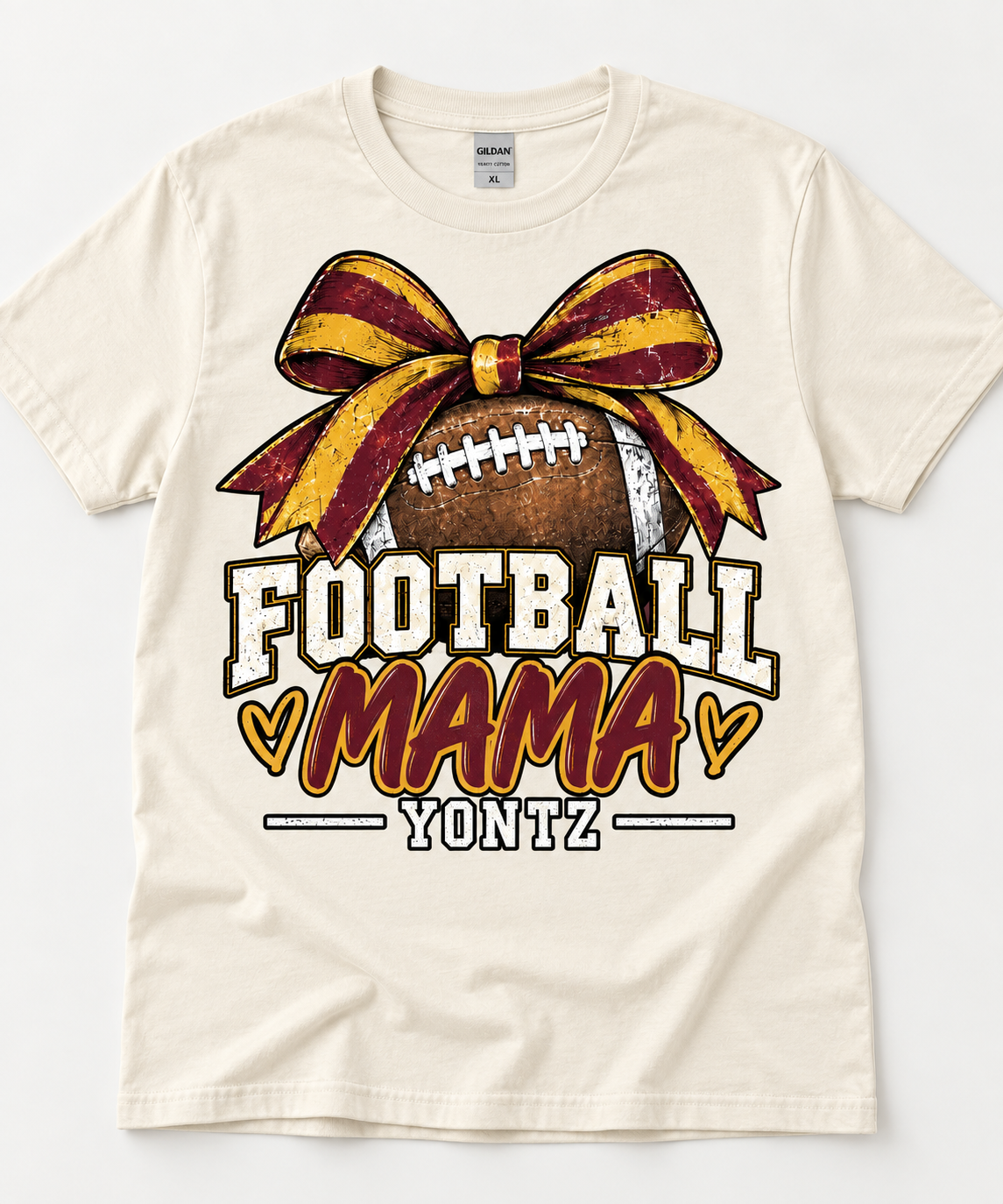 Personalized Football Mama — Varsity Bow