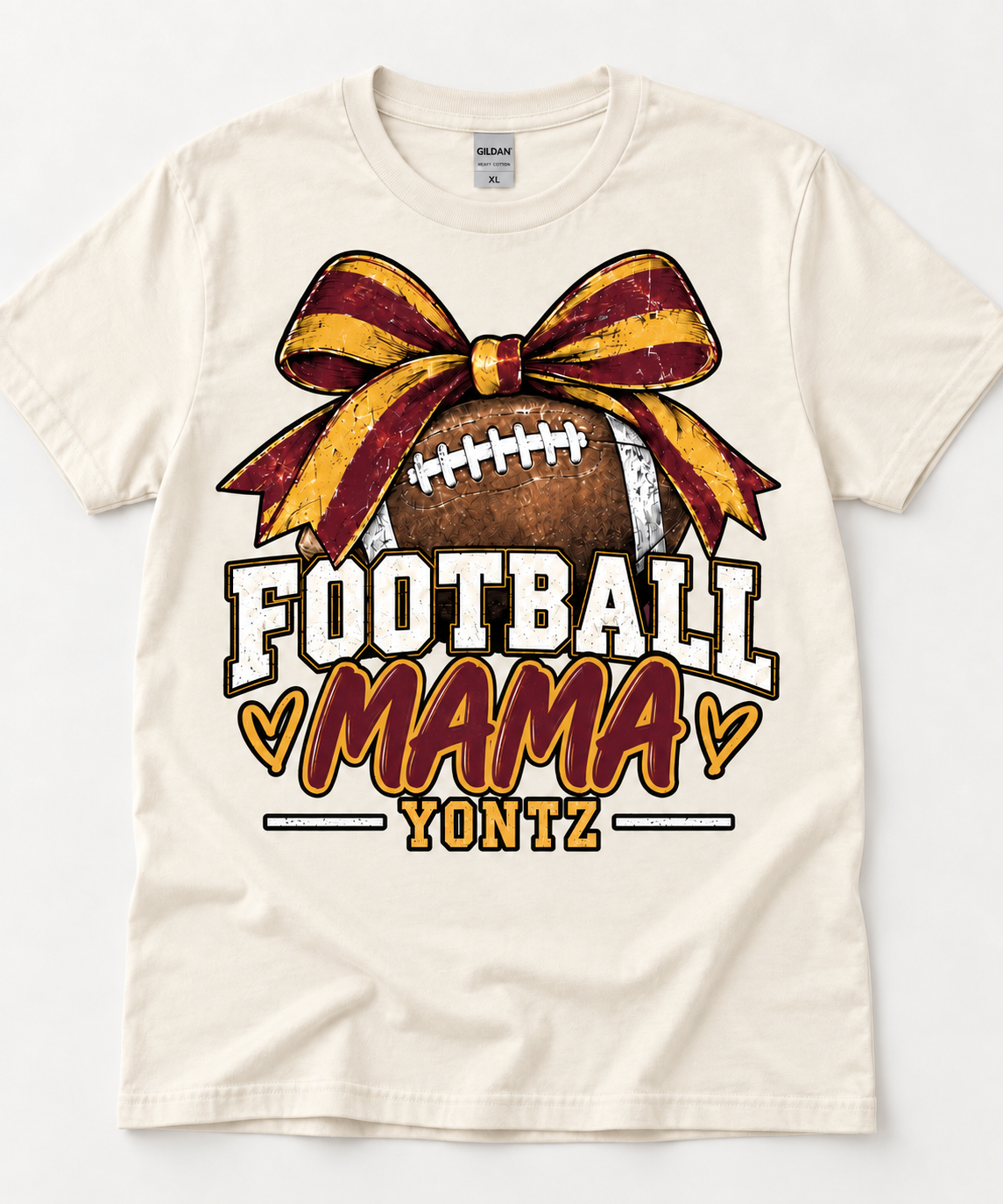 Personalized Football Mama — Varsity Bow