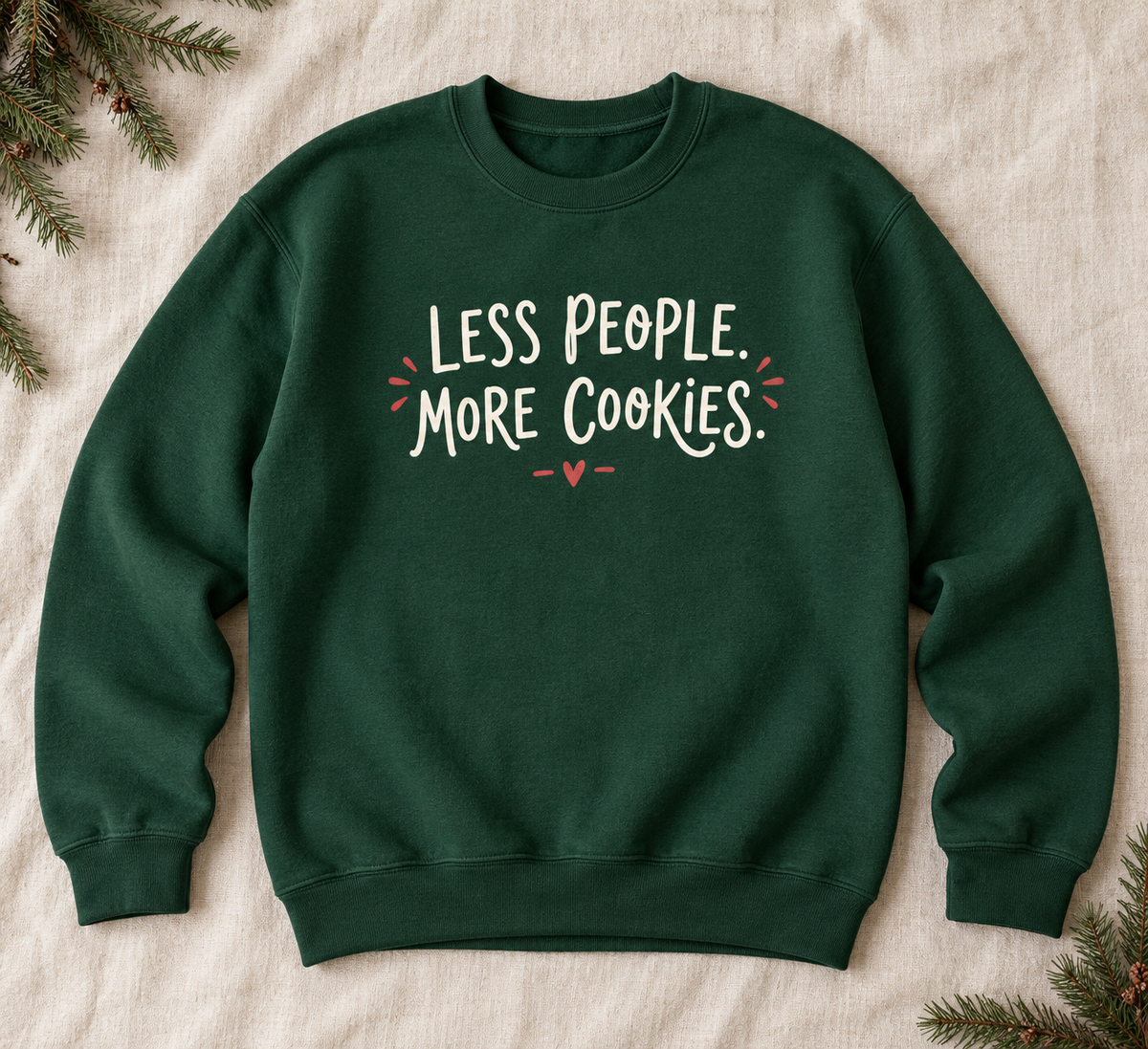 Less People More Cookies Lettering