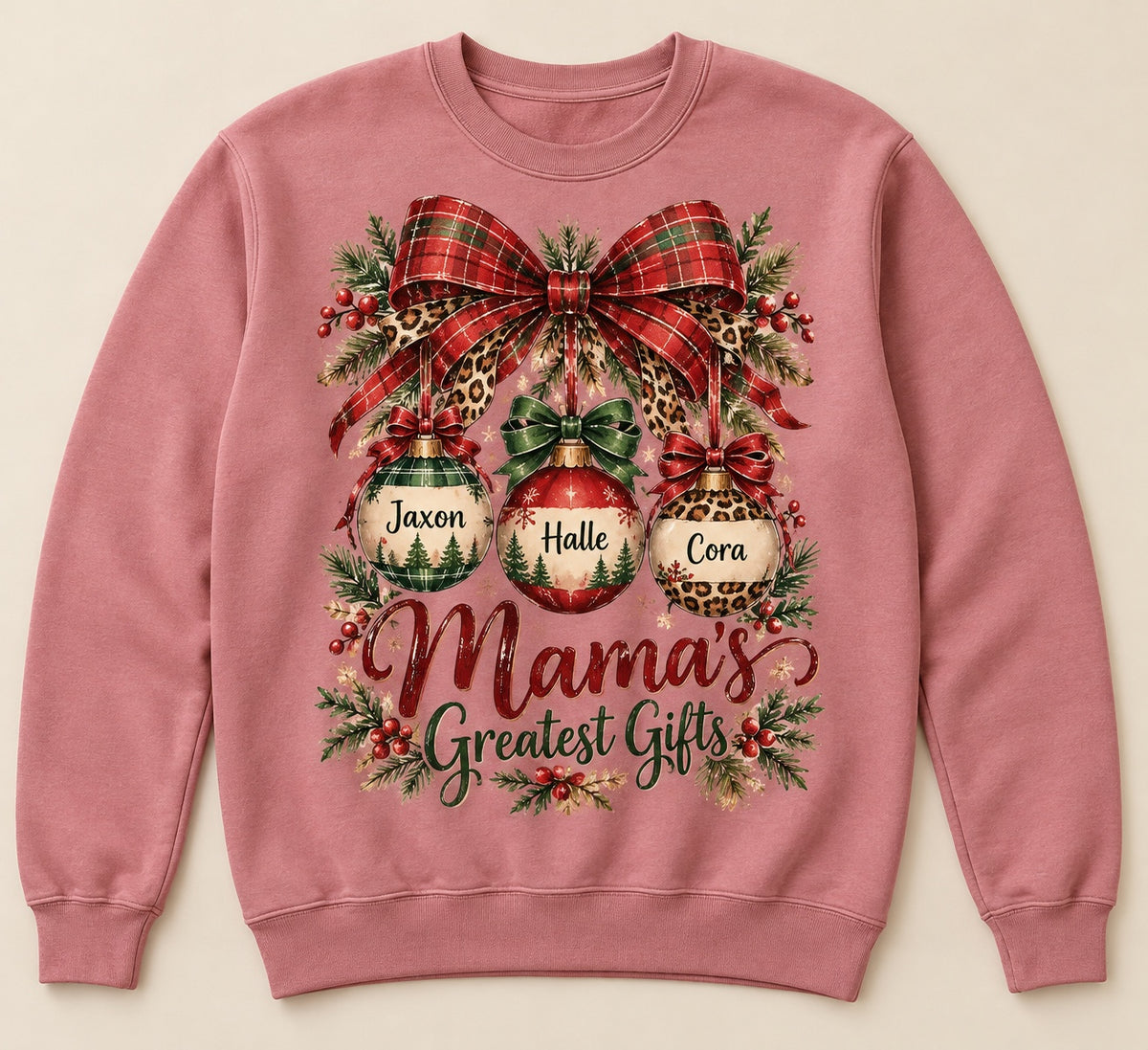 Mama's Greatest Gifts — Personalized Christmas Crewneck