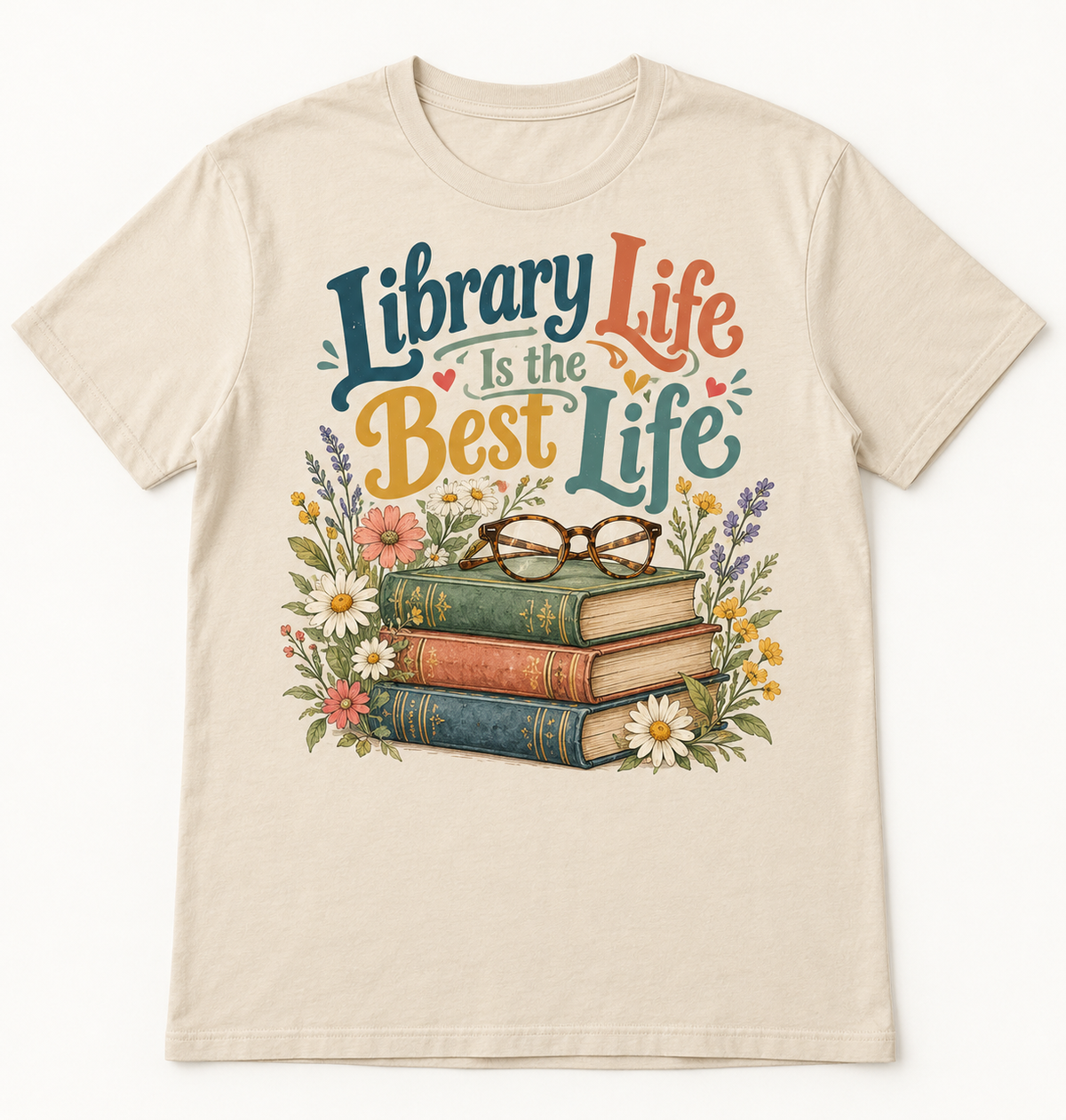 Library Life Is the Best Life — School Staff Tee mockup