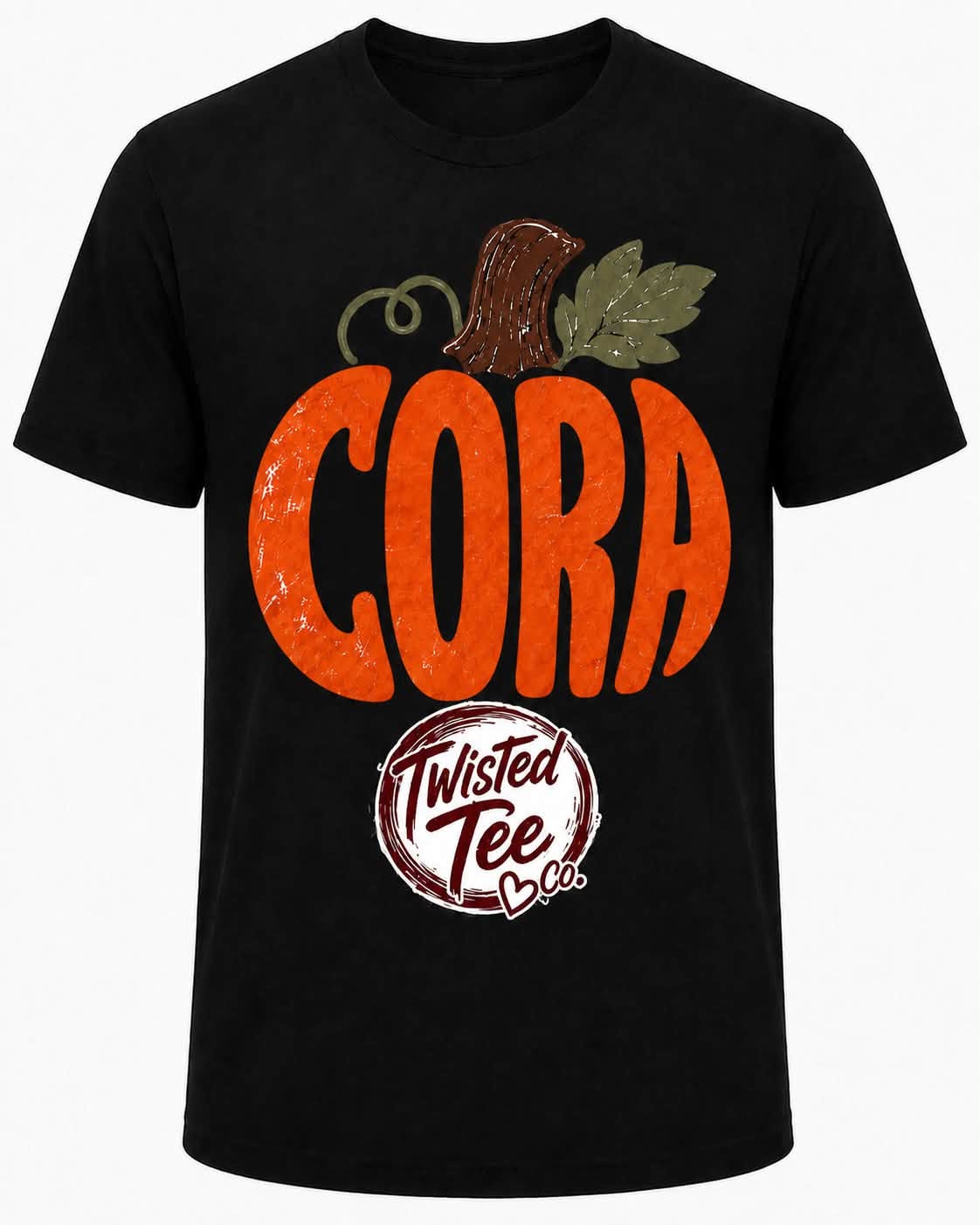 Personalized Kids Pumpkin Name Tee