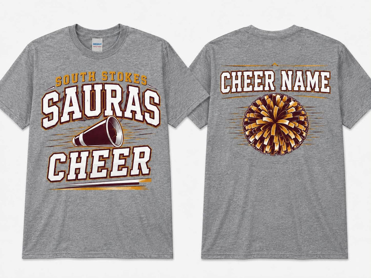 Personalized South Stokes Cheer — Megaphone Front & Back