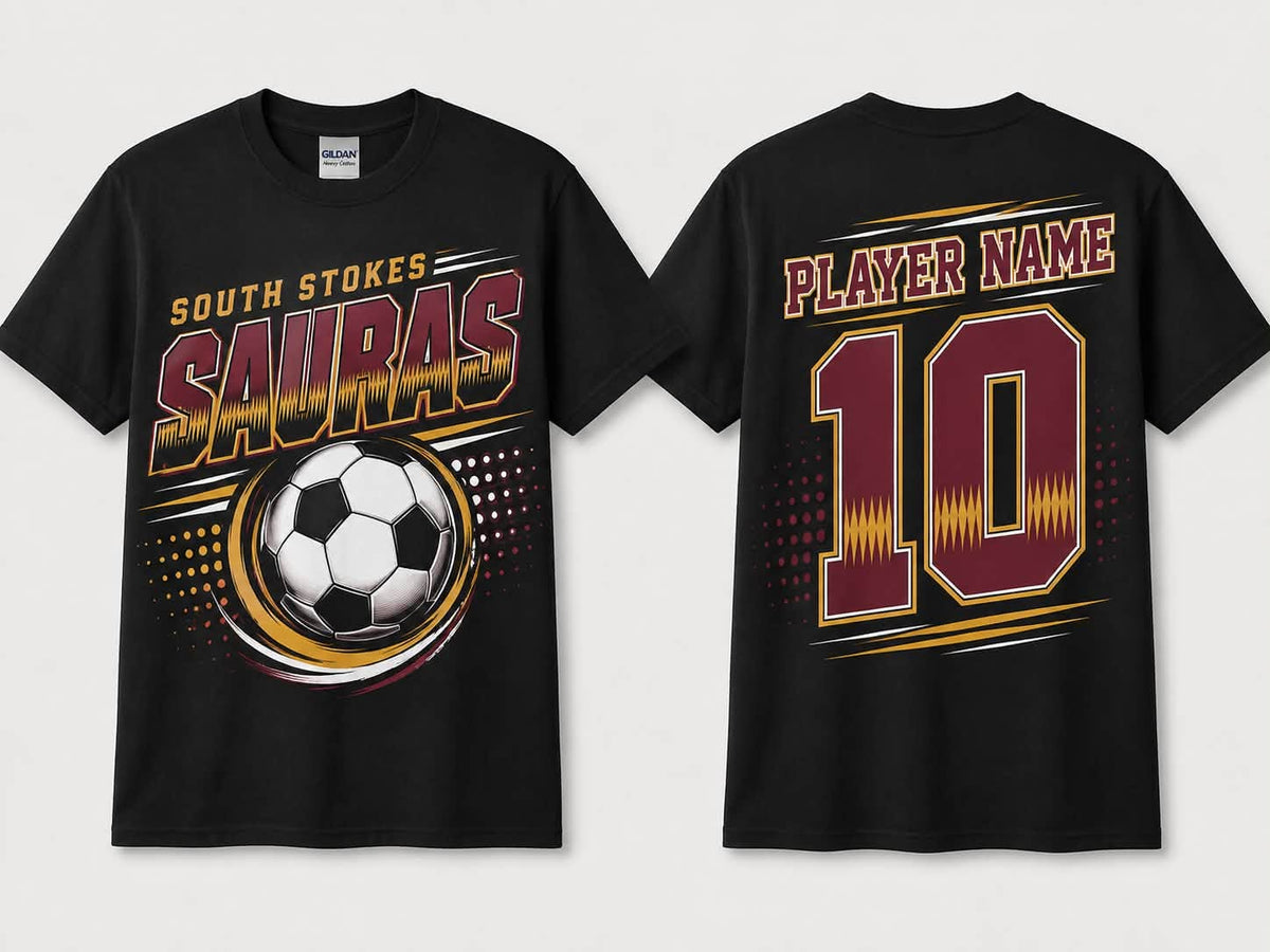 Personalized South Stokes Soccer — Bold Front & Back