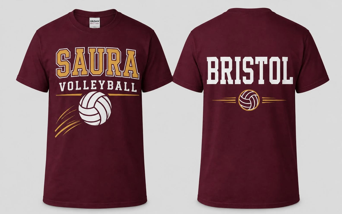 Personalized Saura Volleyball — Front & Back