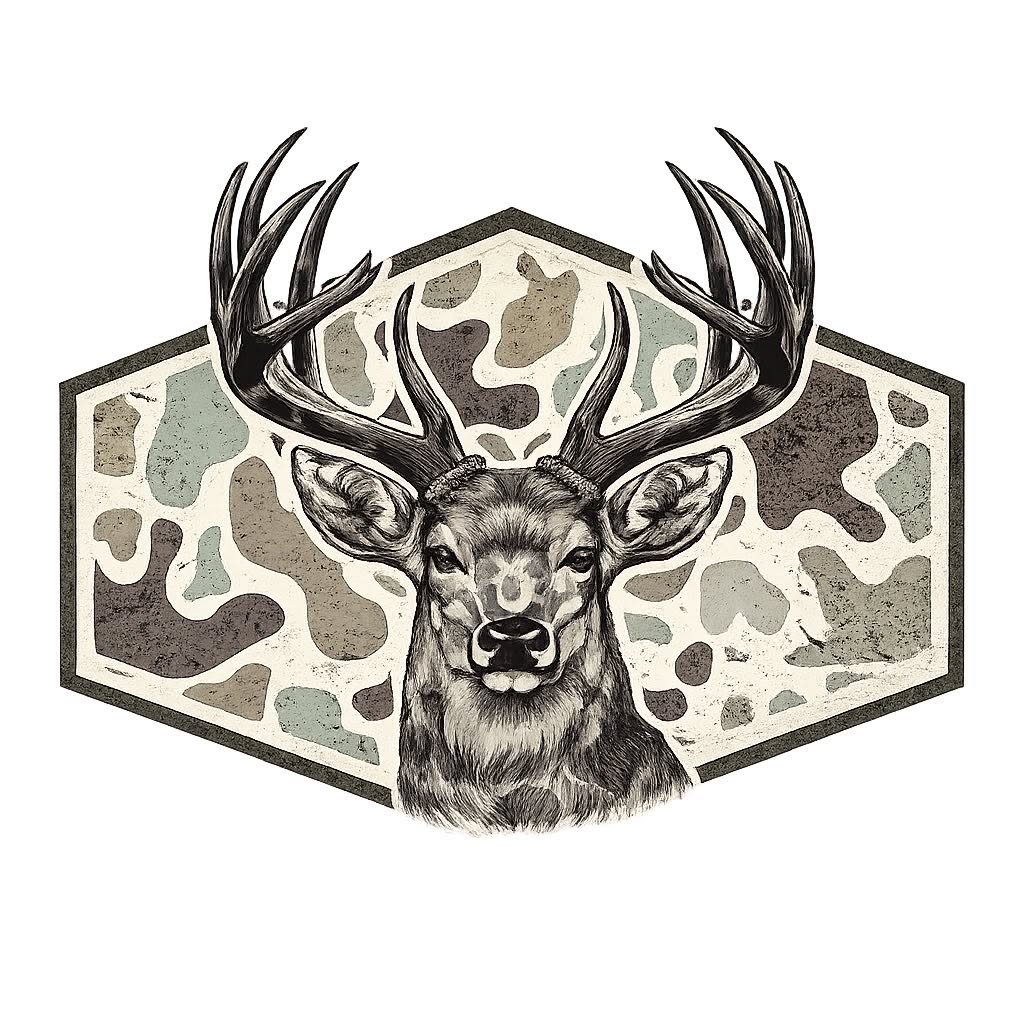 Camo Deer — Antler Badge
