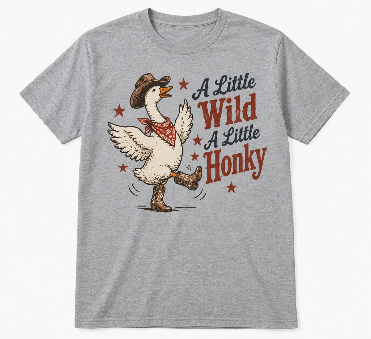 A Little Wild A Little Honky tee mockup