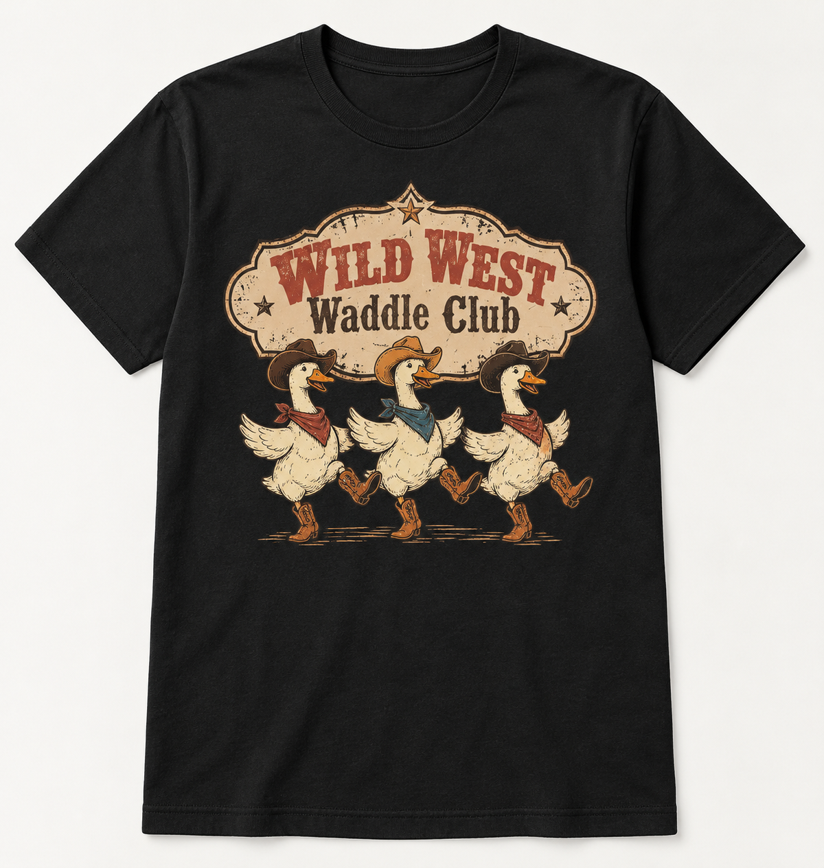 Wild West Waddle Club tee mockup