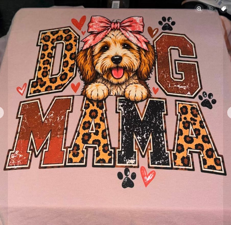 Dog Mama — Yorkie & Red Bow