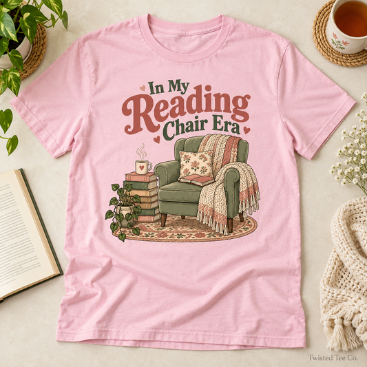 In My Reading Chair Era tee mockup