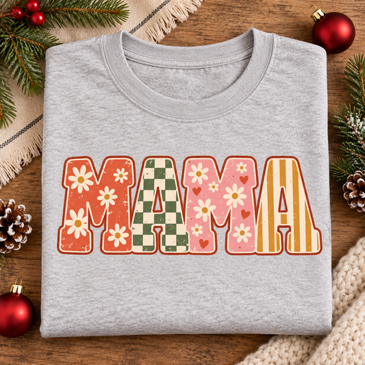 Mama — Retro Christmas Blocks