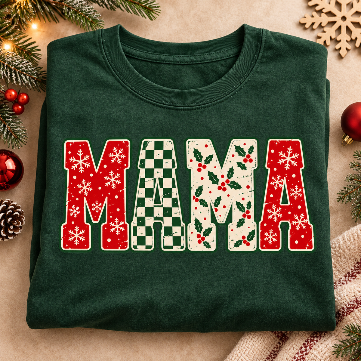 Mama — Christmas Patchwork