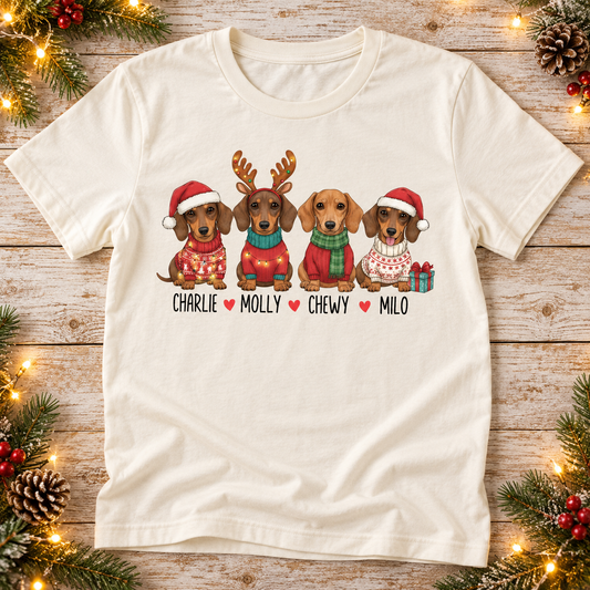 Personalized Christmas Dachshund Crew