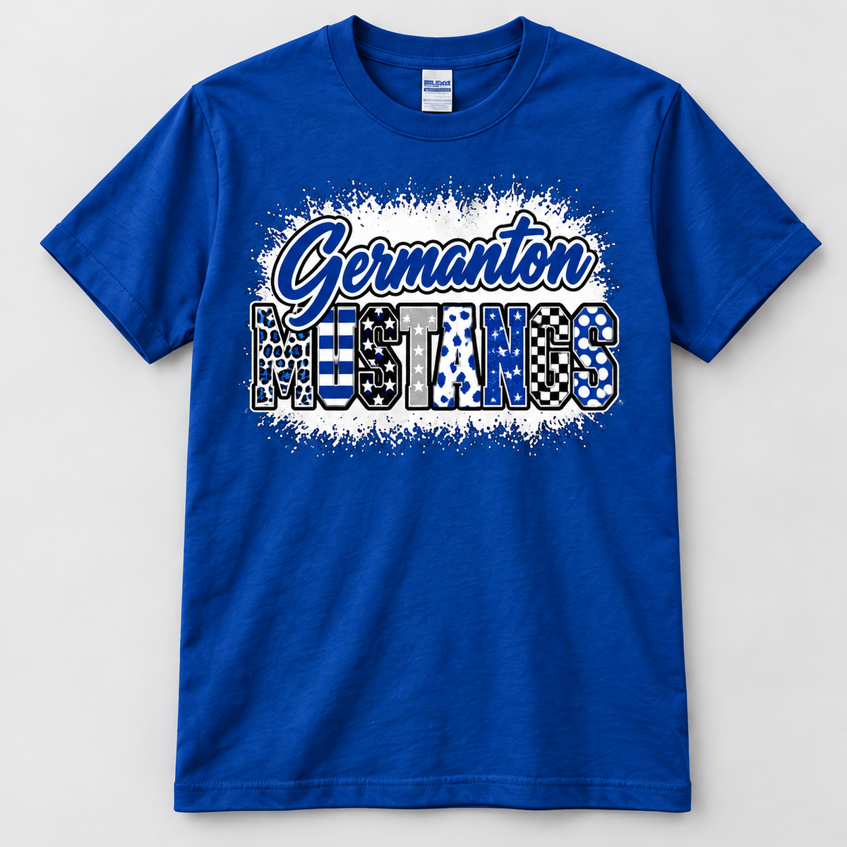 Germanton Mustangs — Checkerboard Block