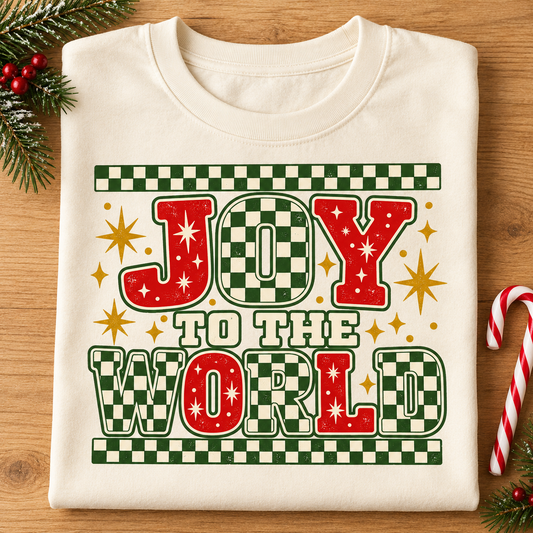 Joy to the World — Christmas Checkerboard