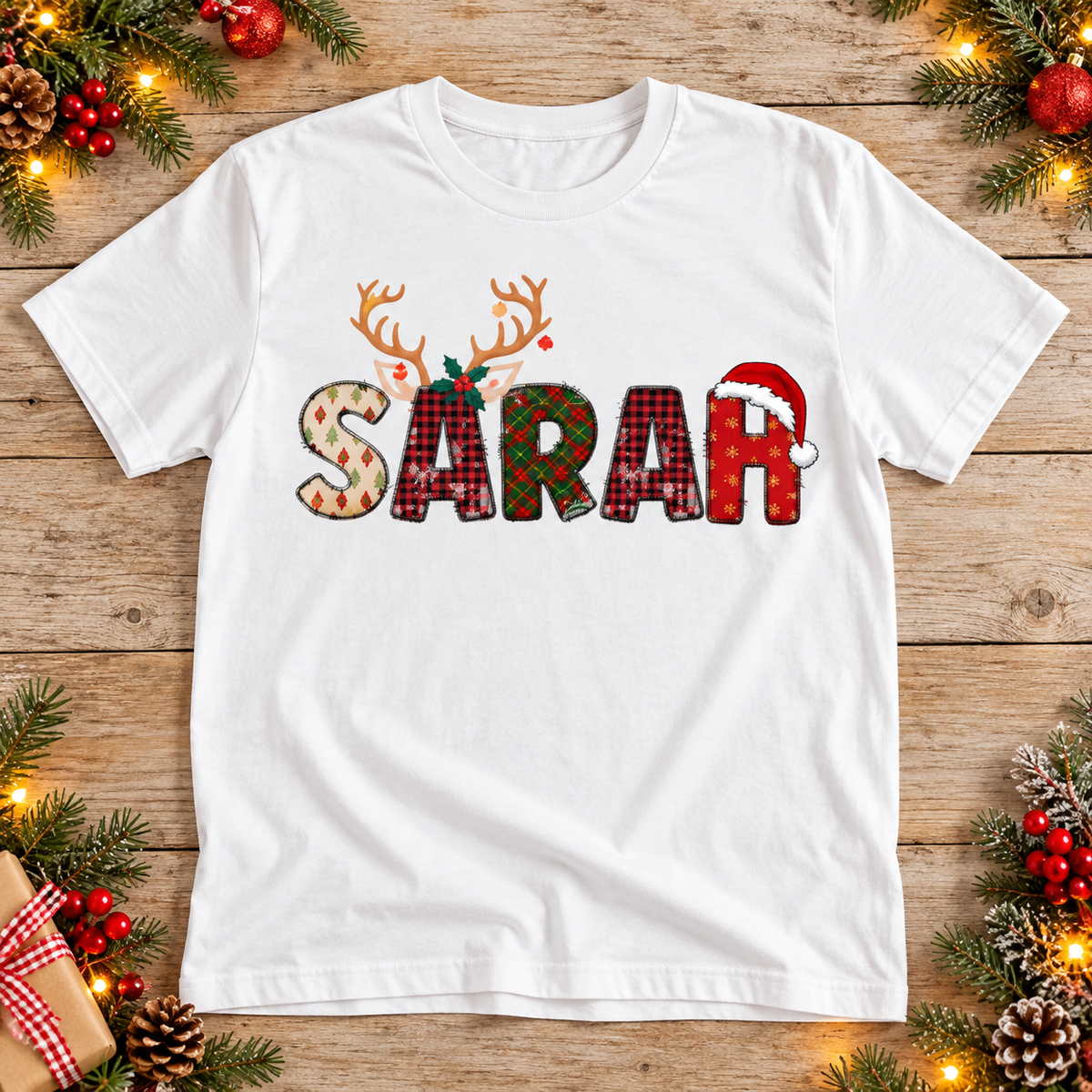 Personalized Christmas Patchwork Name