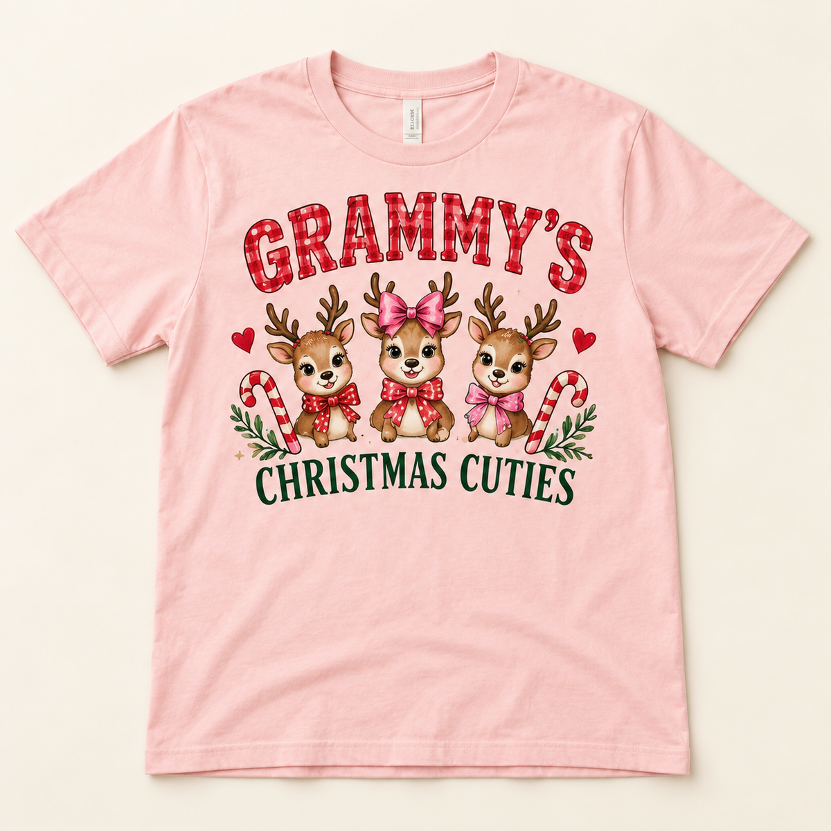 Grammy’s Christmas Cuties – Pink full tee mockup