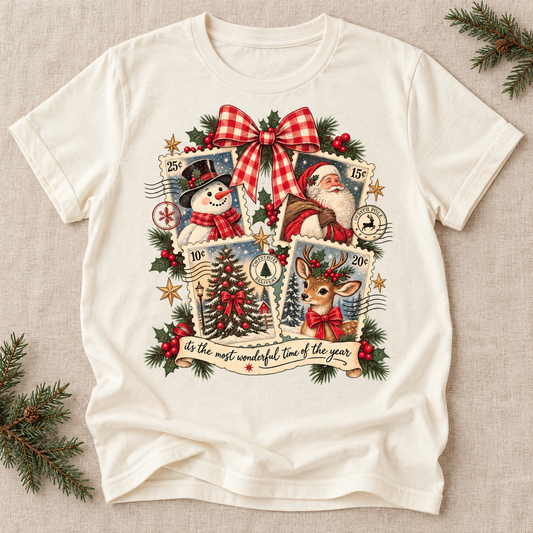 Vintage Christmas Postage Stamps