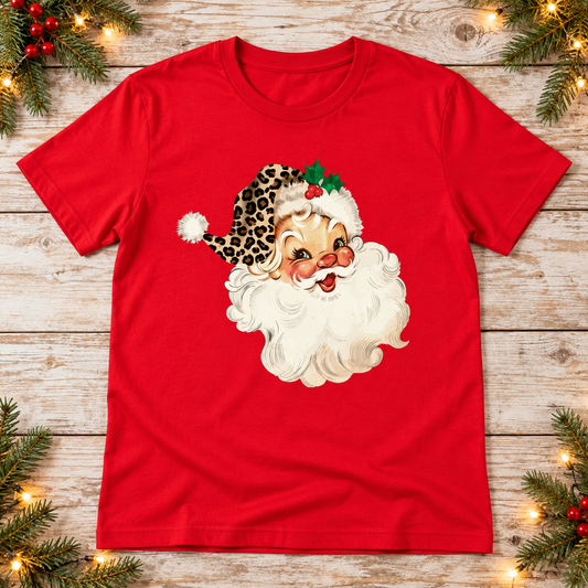 Vintage Santa — Leopard Hat
