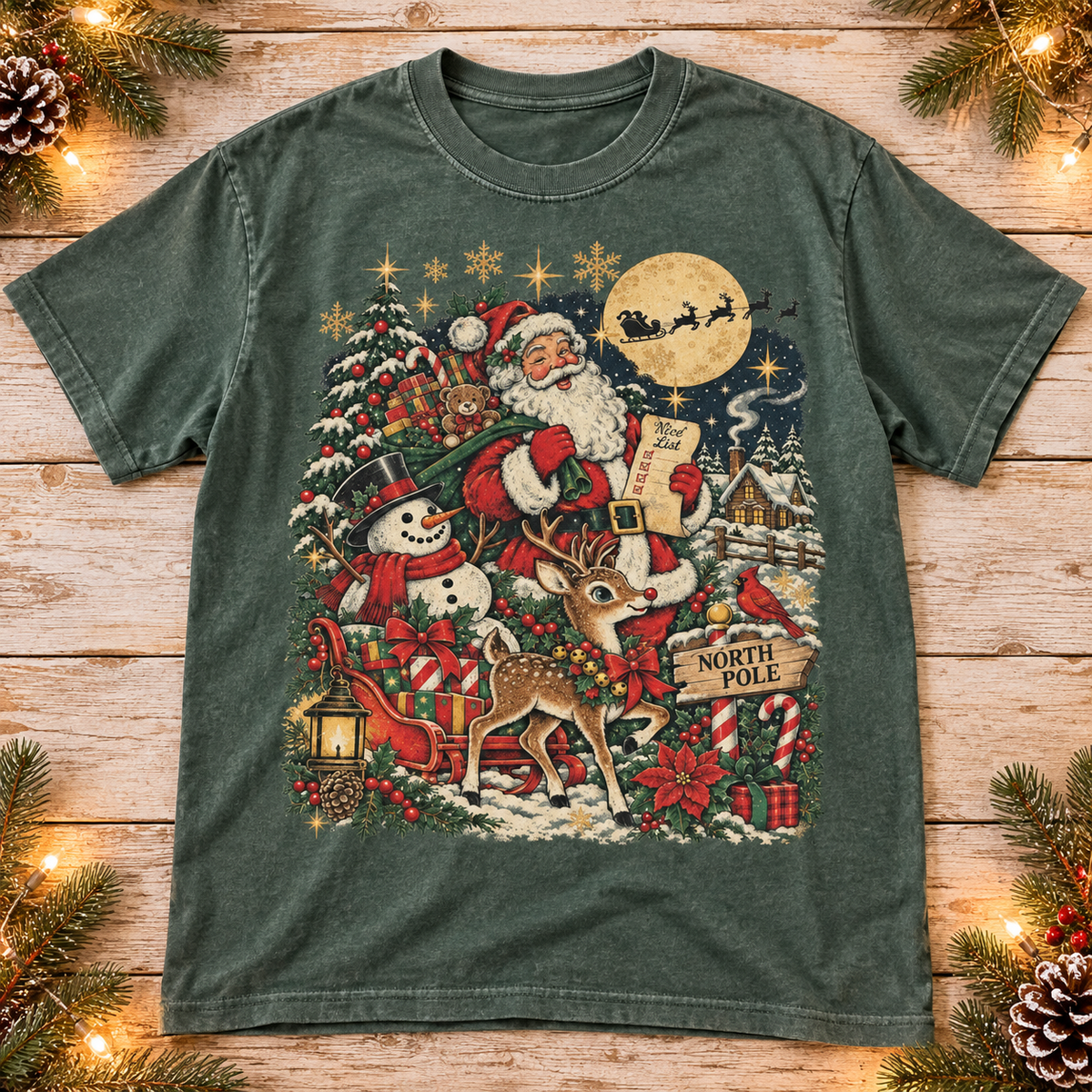 Vintage Santa at the North Pole
