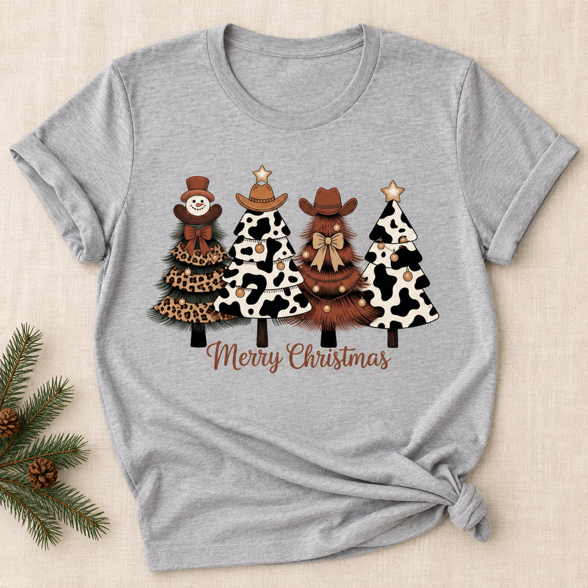 Western Christmas — Animal Print Trees