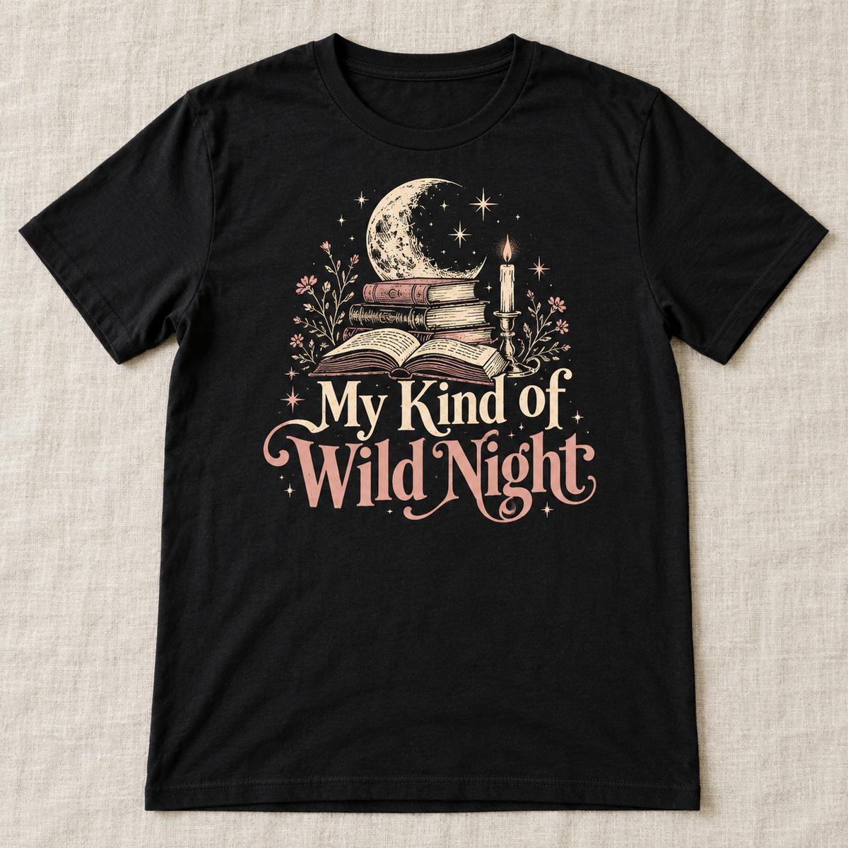 My Kind of Wild Night tee shown in Black