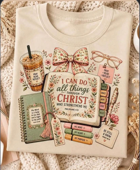I Can Do All Things Through Christ — Floral Bible