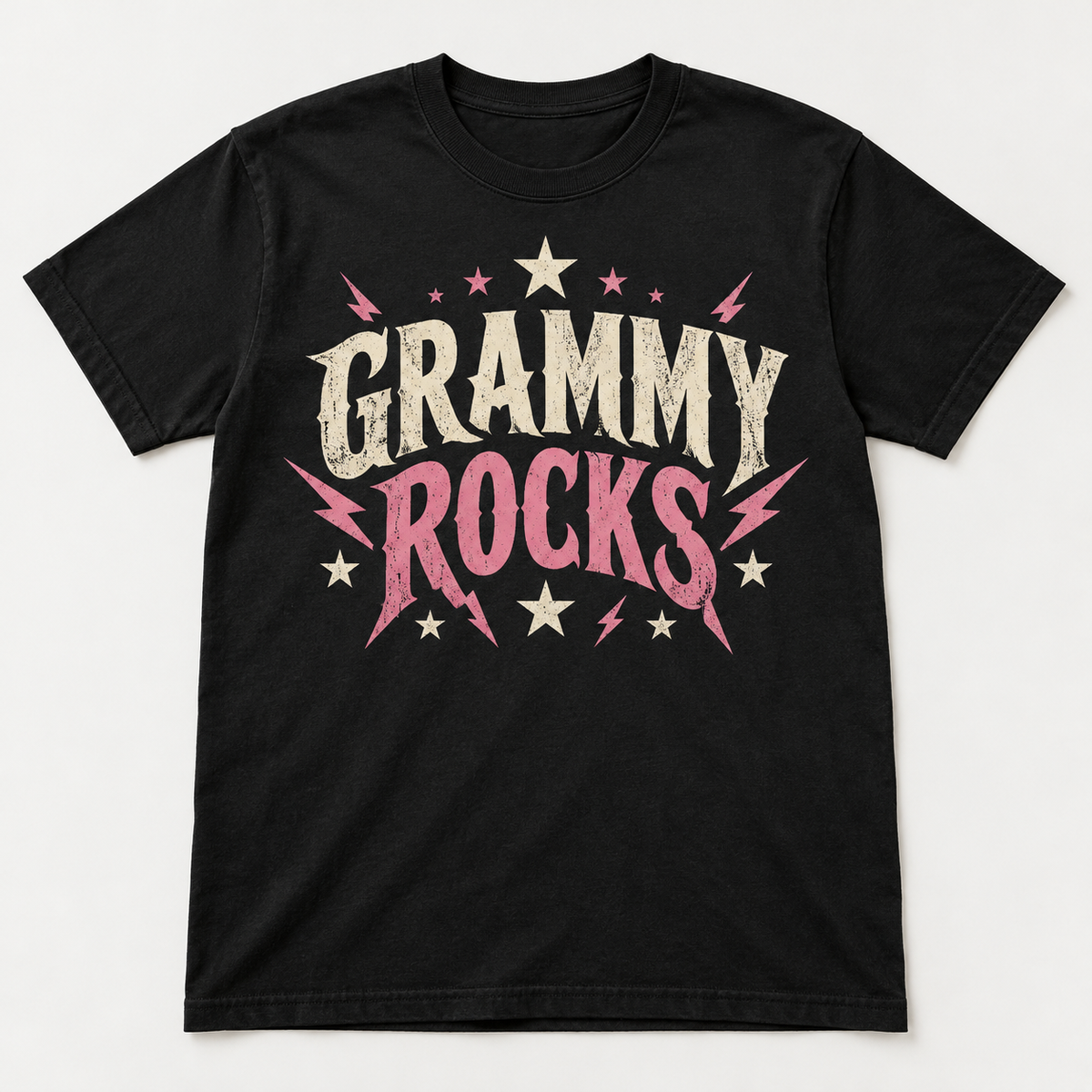 Grammy Rock Star tee mockup in Black
