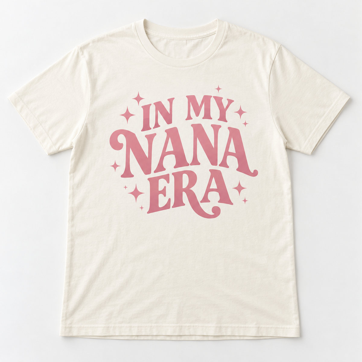 Nana Nana Era tee mockup in Ivory