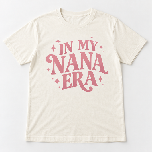 Nana Nana Era tee mockup in Ivory