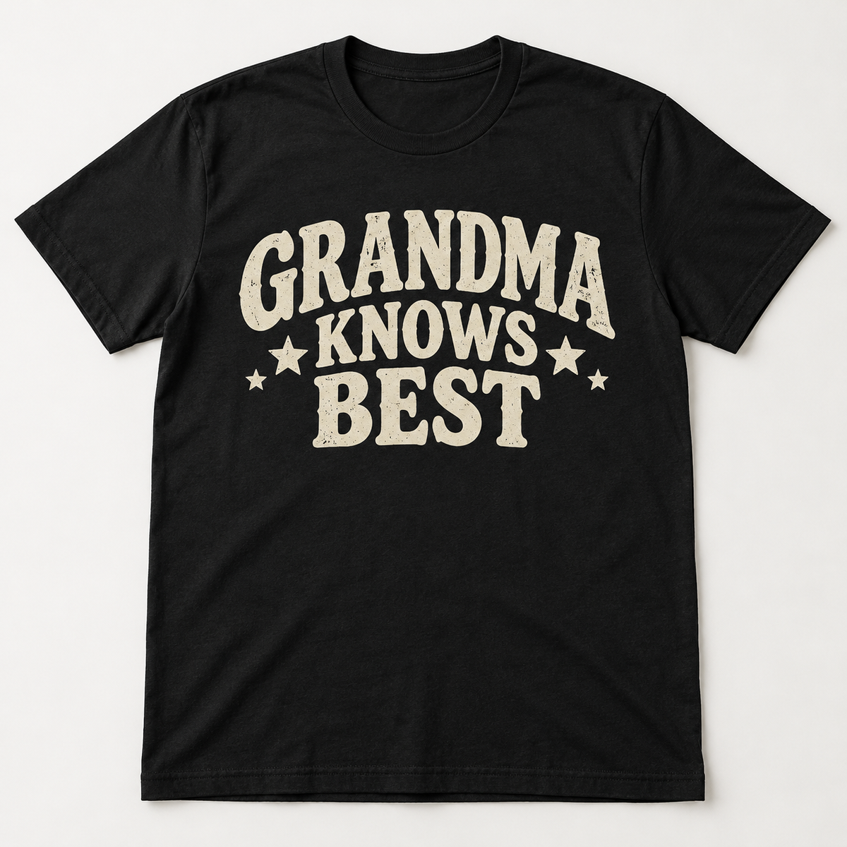 Grandma Sarcastic tee mockup in Black