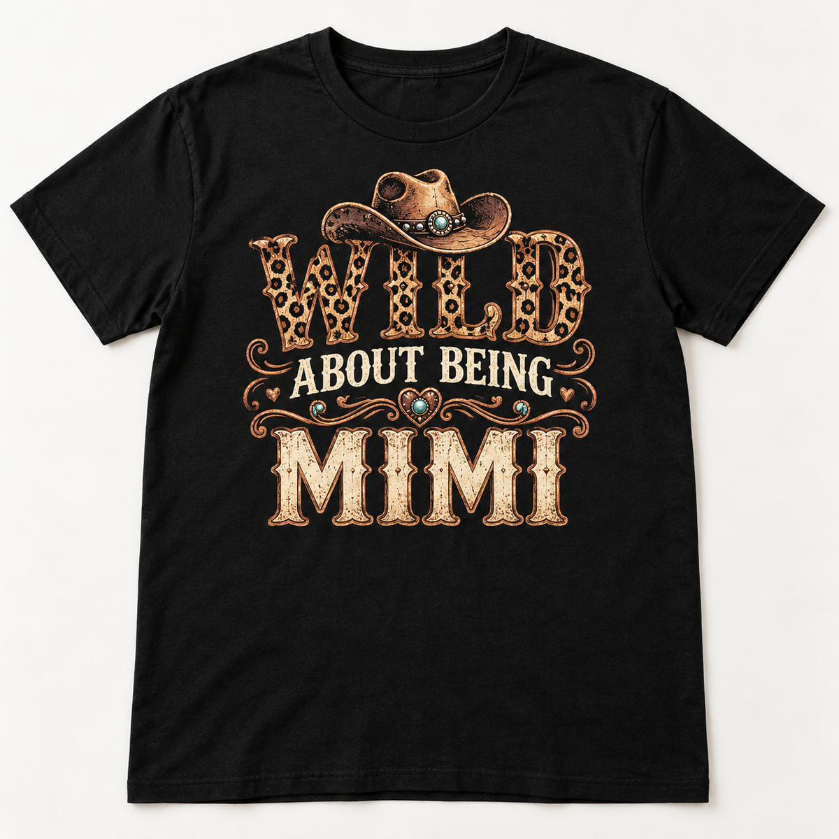 Mimi Wild And Wonderful tee mockup in Black