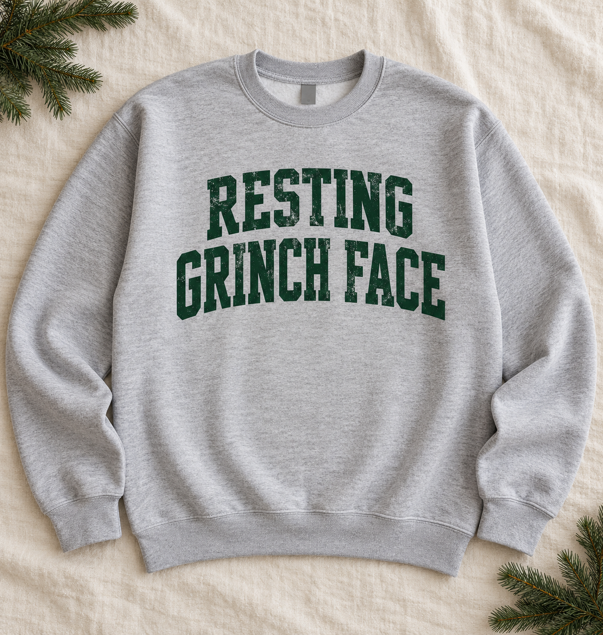 Resting Grinch Face Lettering