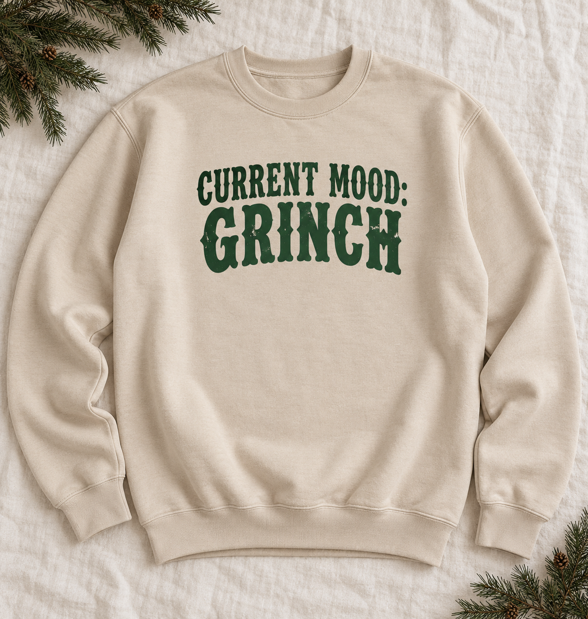 Current Mood Grinch Lettering