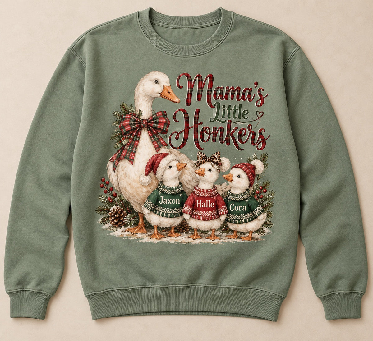Mama's Little Honkers — Personalized Christmas Crewneck