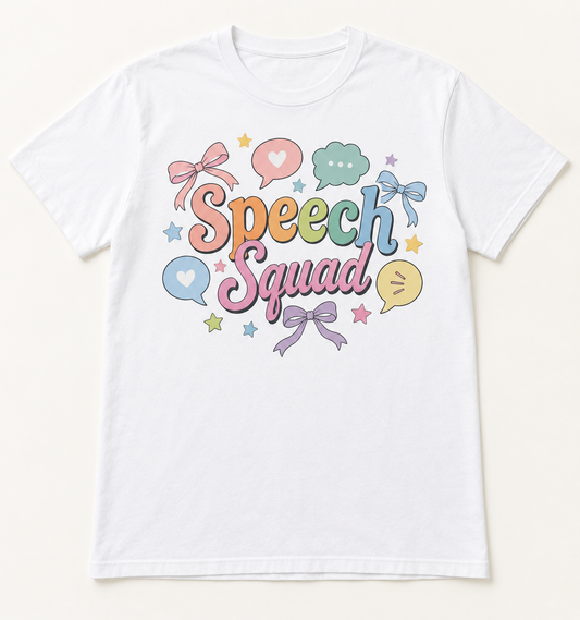 Speech Squad — School Staff Tee mockup