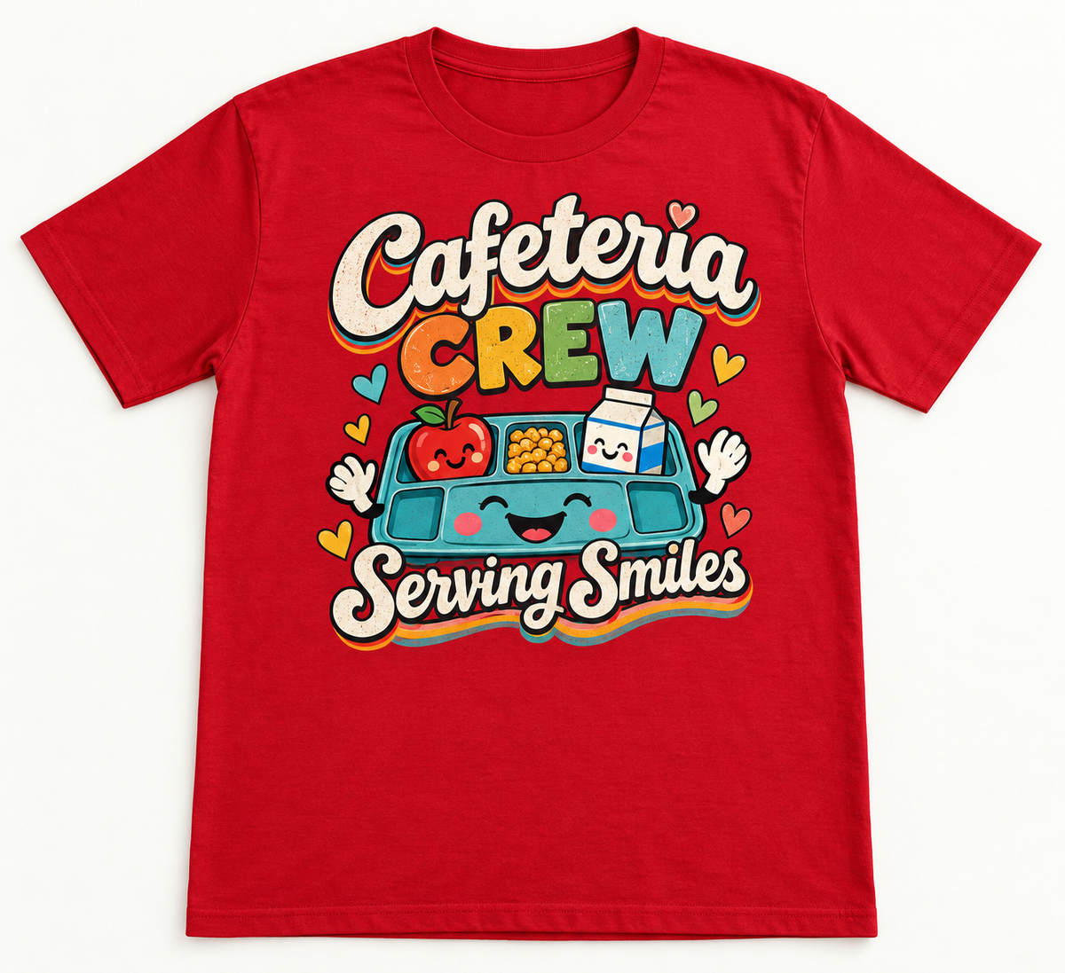 Cafeteria Crew Serving Smiles — School Staff Tee mockup