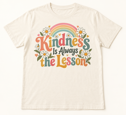 Kindness Is Always the Lesson — School Staff Tee mockup