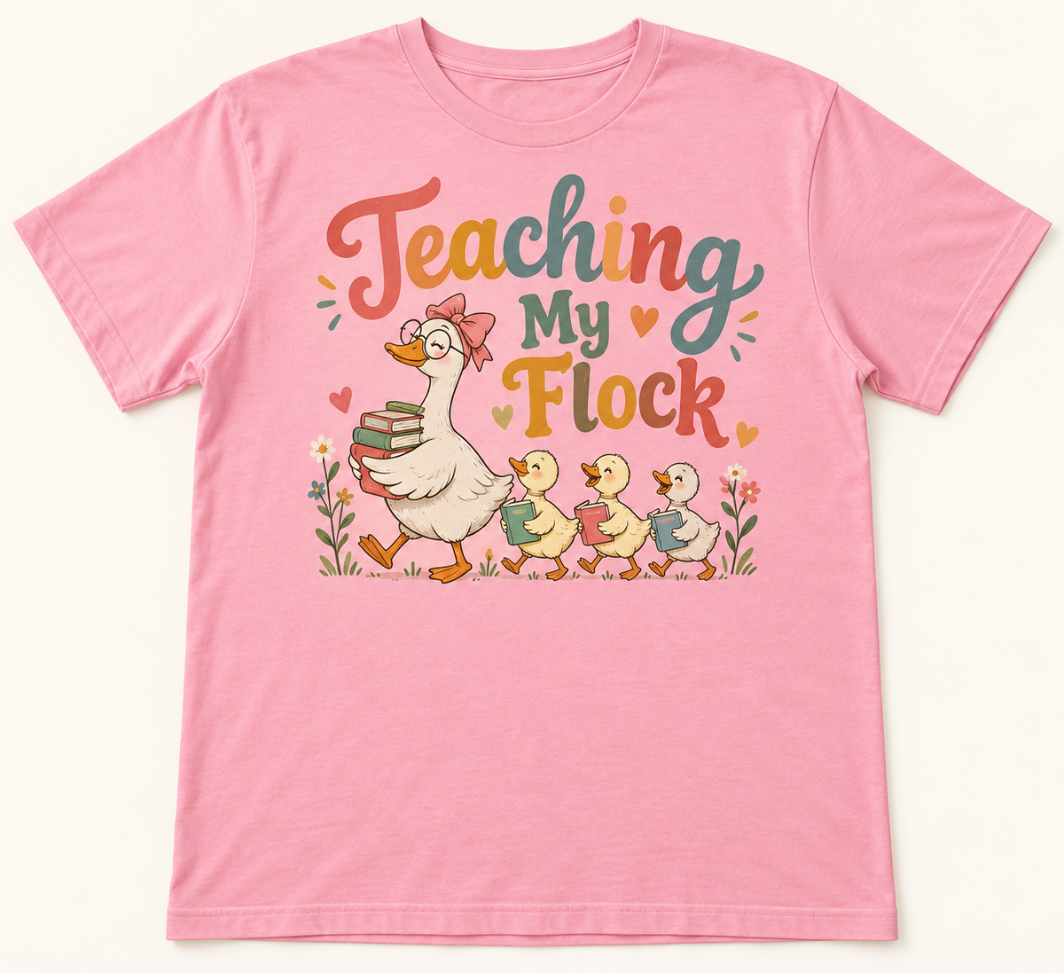 Teaching My Flock — School Staff Tee mockup