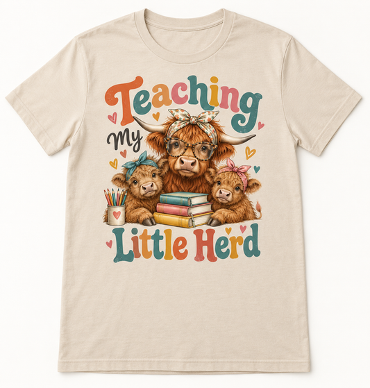 Teaching My Little Herd — School Staff Tee mockup