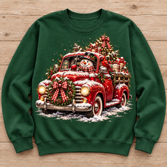 Snowman Christmas Truck Driver sweatshirt