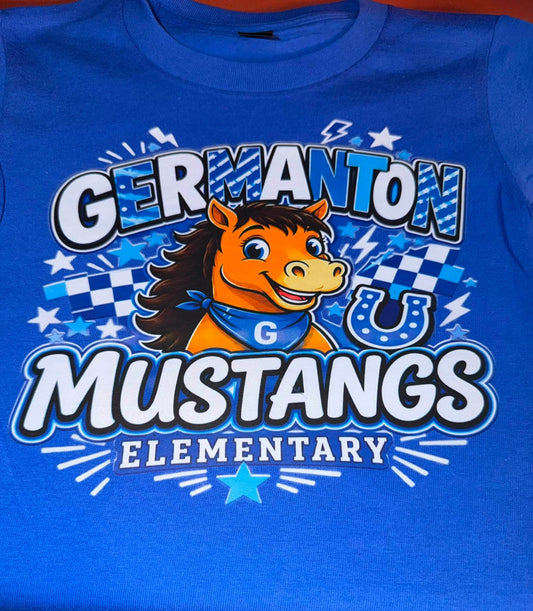 Germanton Mustangs — Checkerboard Mascot