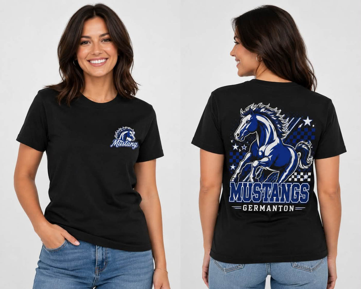 Germanton Mustangs — Rearing Horse Front & Back