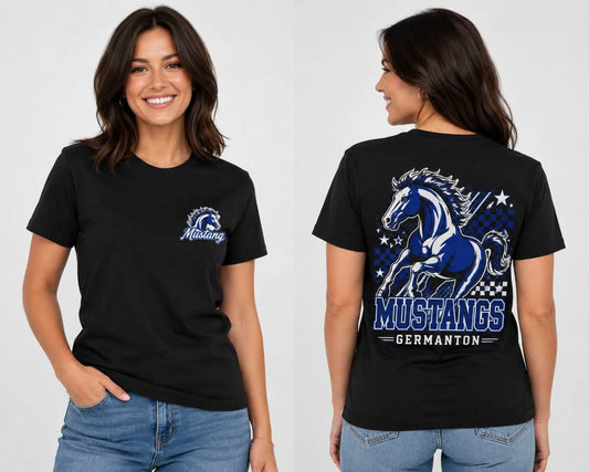 Germanton Mustangs — Rearing Horse Front & Back