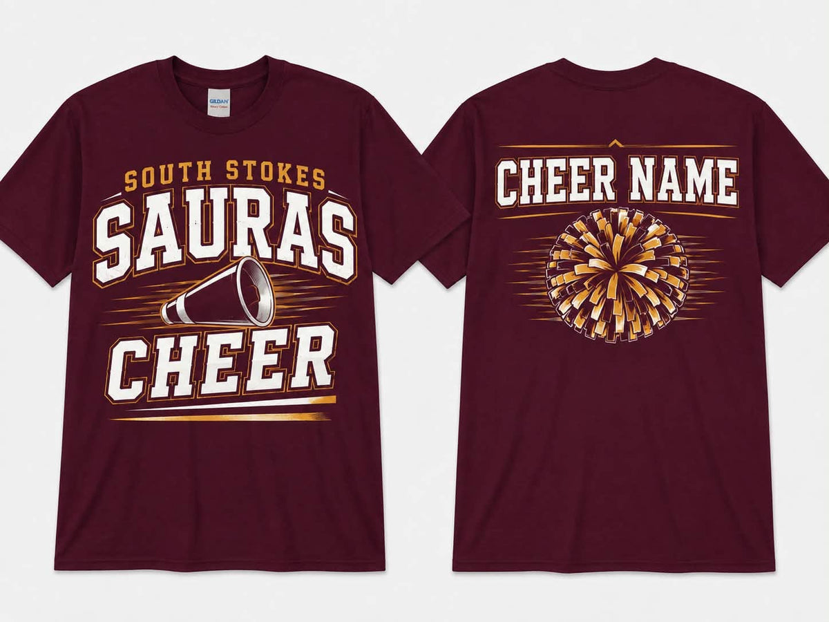 Personalized South Stokes Cheer — Megaphone Front & Back