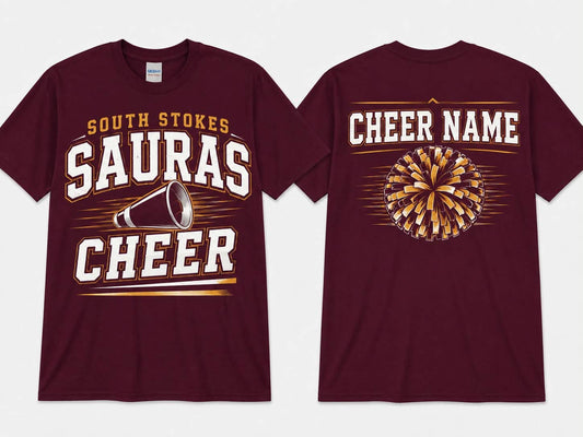 Personalized South Stokes Cheer — Megaphone Front & Back