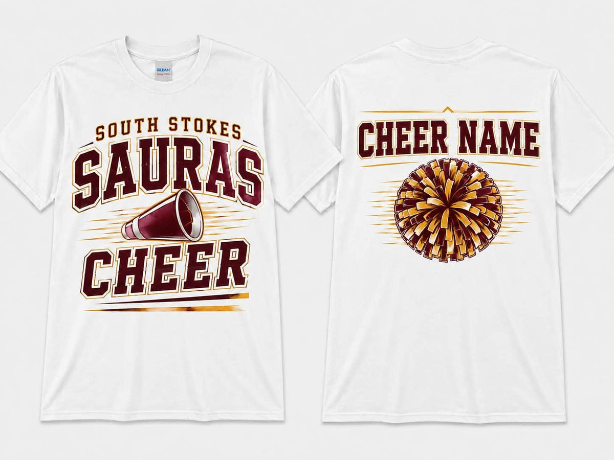 Personalized South Stokes Cheer — Megaphone Front & Back